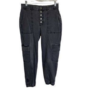 Express Pants \u0026 Jumpsuits | Express Cargo Pant Womens 6 Gray Button Fly Elastic Cuff Ankle High Rise Stretch | Color: Gray | Size: 6 | Clothing_Hive's